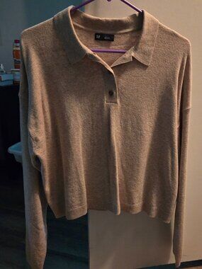 Gap Soft Cropped Collared Sweater Never Been Worn